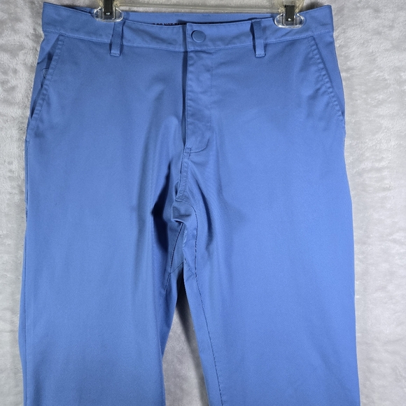 Rhone Commuter Straight Pants Mens 32x28 Light Blue Stretch Flat Front Casual - Picture 3 of 8
